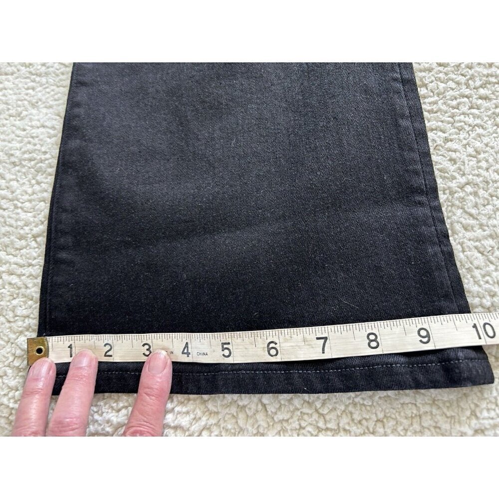 Madewell Womens Mid-Rise Full Length Kick Out Black Denim Jeans Size 32 - Picture 13 of 15